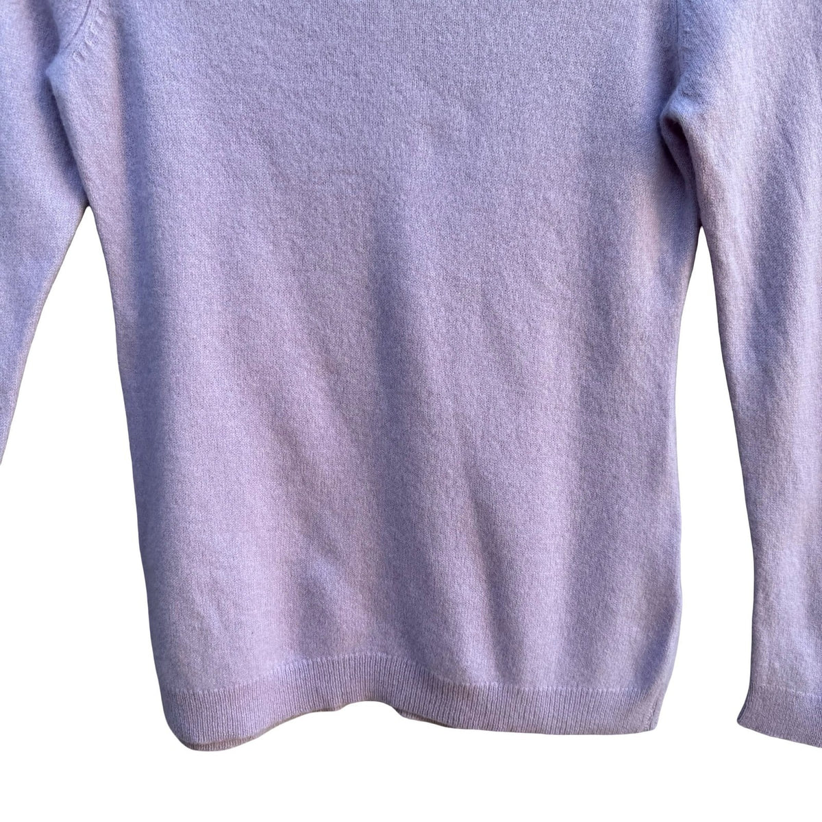 Charter Club 100% Cashmere Quiet Luxury Minimalist Preppy Sweater Lavender S