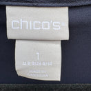 Switch Chicos Navy Button-Down Elastic Waist Utility Shacket Jacket Pockets Womens M 2 image