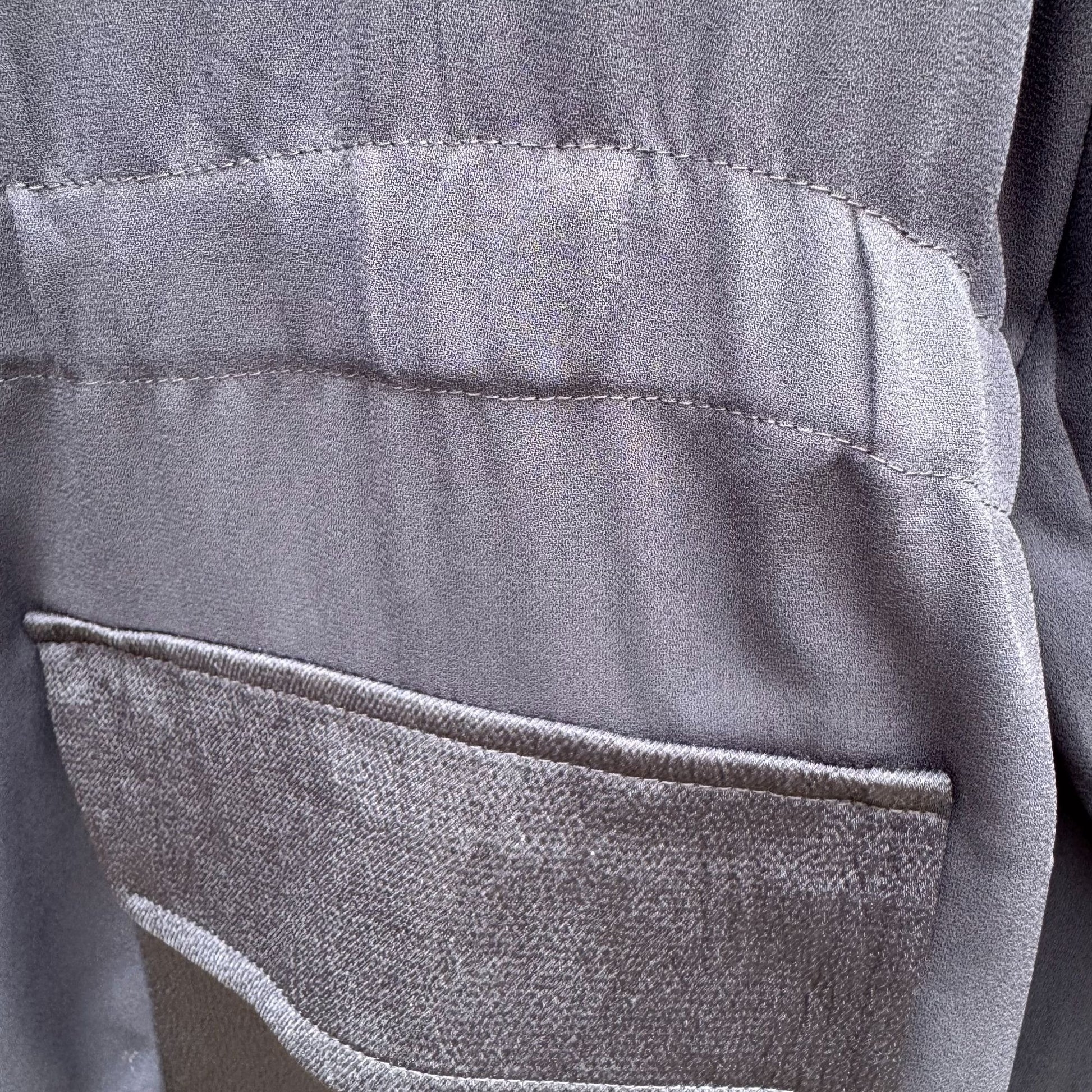 Chicos Navy Button-Down Elastic Waist Utility Shacket Jacket Pockets Womens M