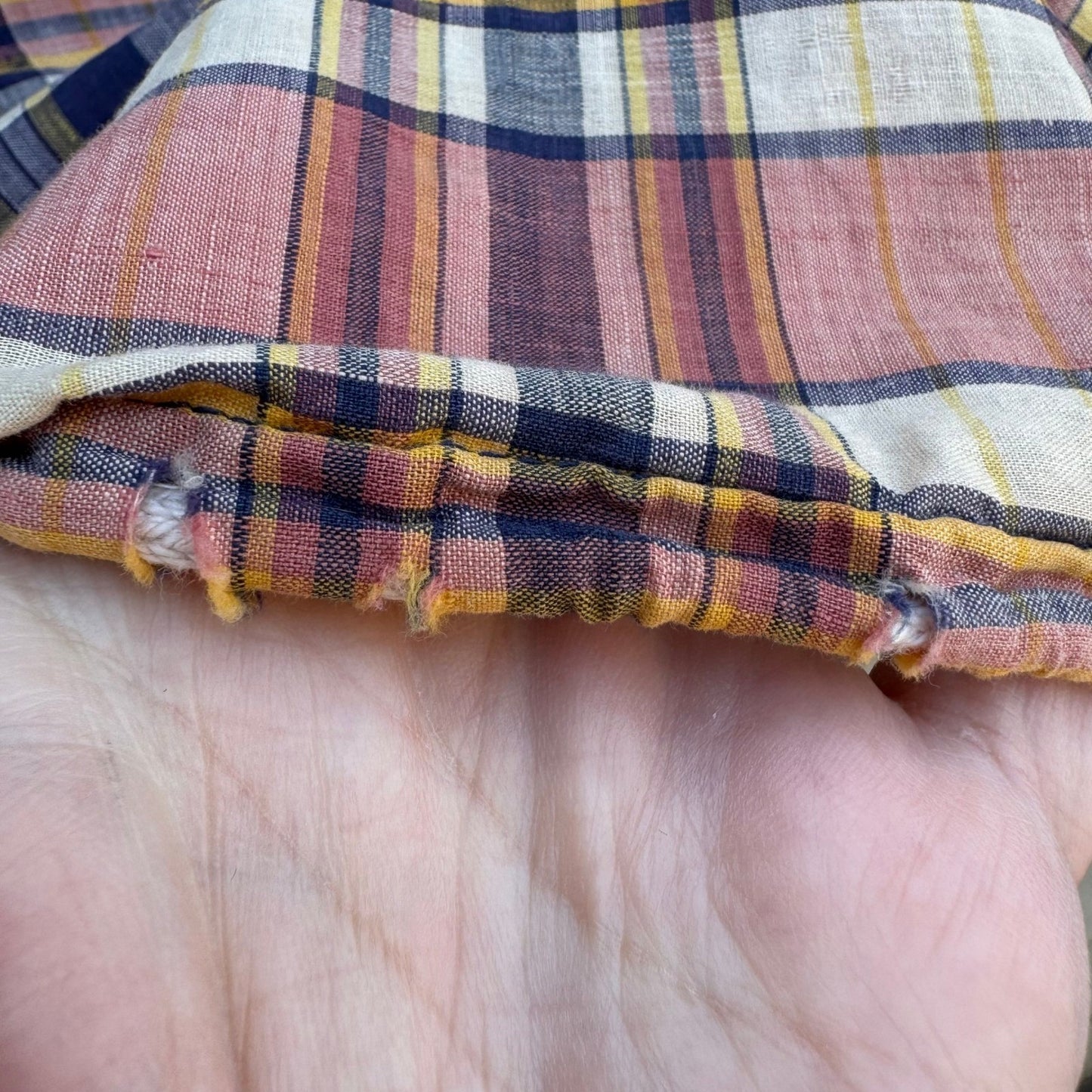 Bay Club California Vintage 60s 70s Plaid Zip Hooded Madras Windbreaker Jacket L