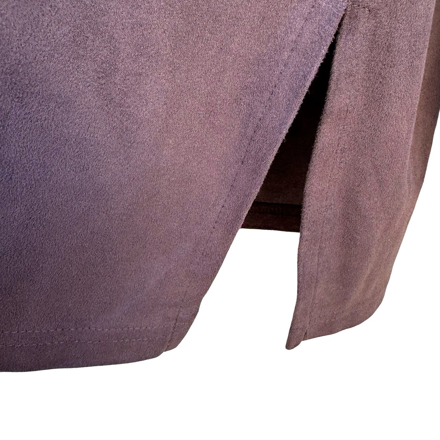 Chicos Design Womens Faux Suede Button Down Shirt Brown Long Sleeve Size 2 Large