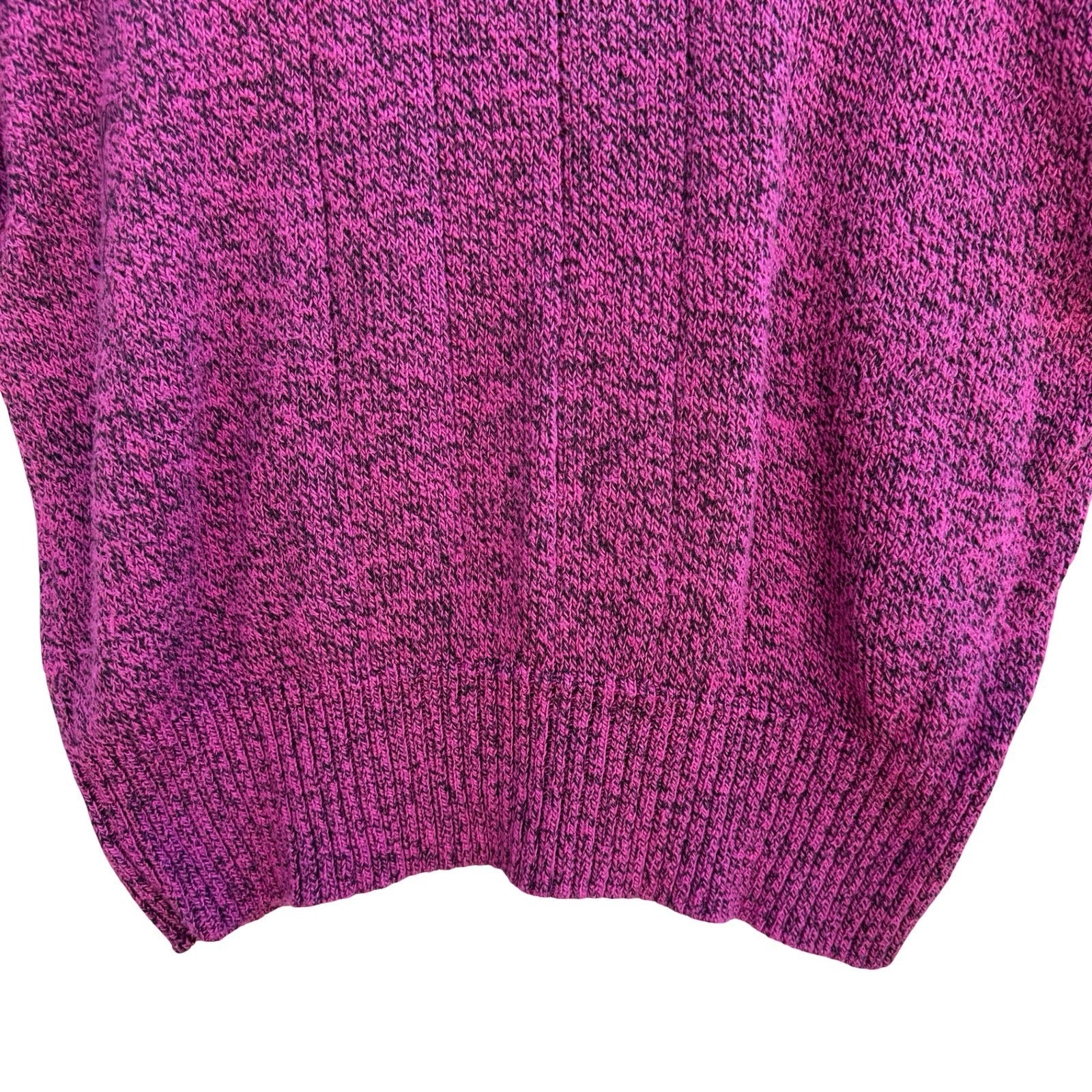 Liz Claiborne Vintage 90s Purple Marled Knit Retro Sweater M Grannycore Academia