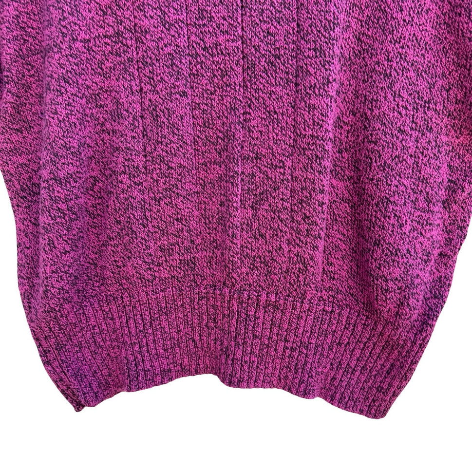 Liz Claiborne Vintage 90s Purple Marled Knit Retro Sweater M Grannycore Academia