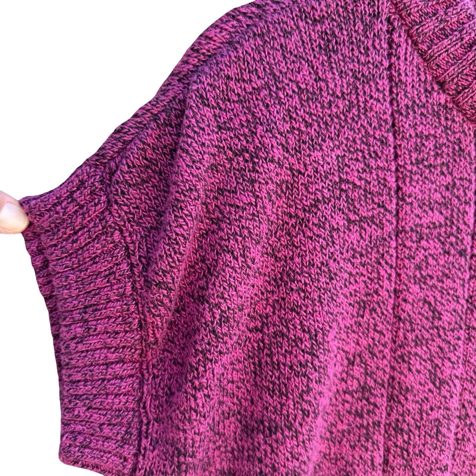 Liz Claiborne Vintage 90s Purple Marled Knit Retro Sweater M Grannycore Academia