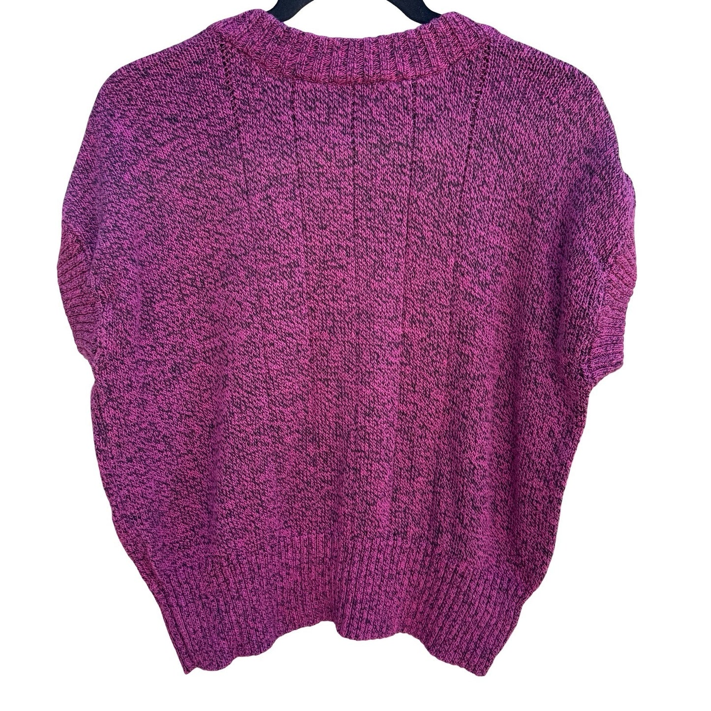 Liz Claiborne Vintage 90s Purple Marled Knit Retro Sweater M Grannycore Academia
