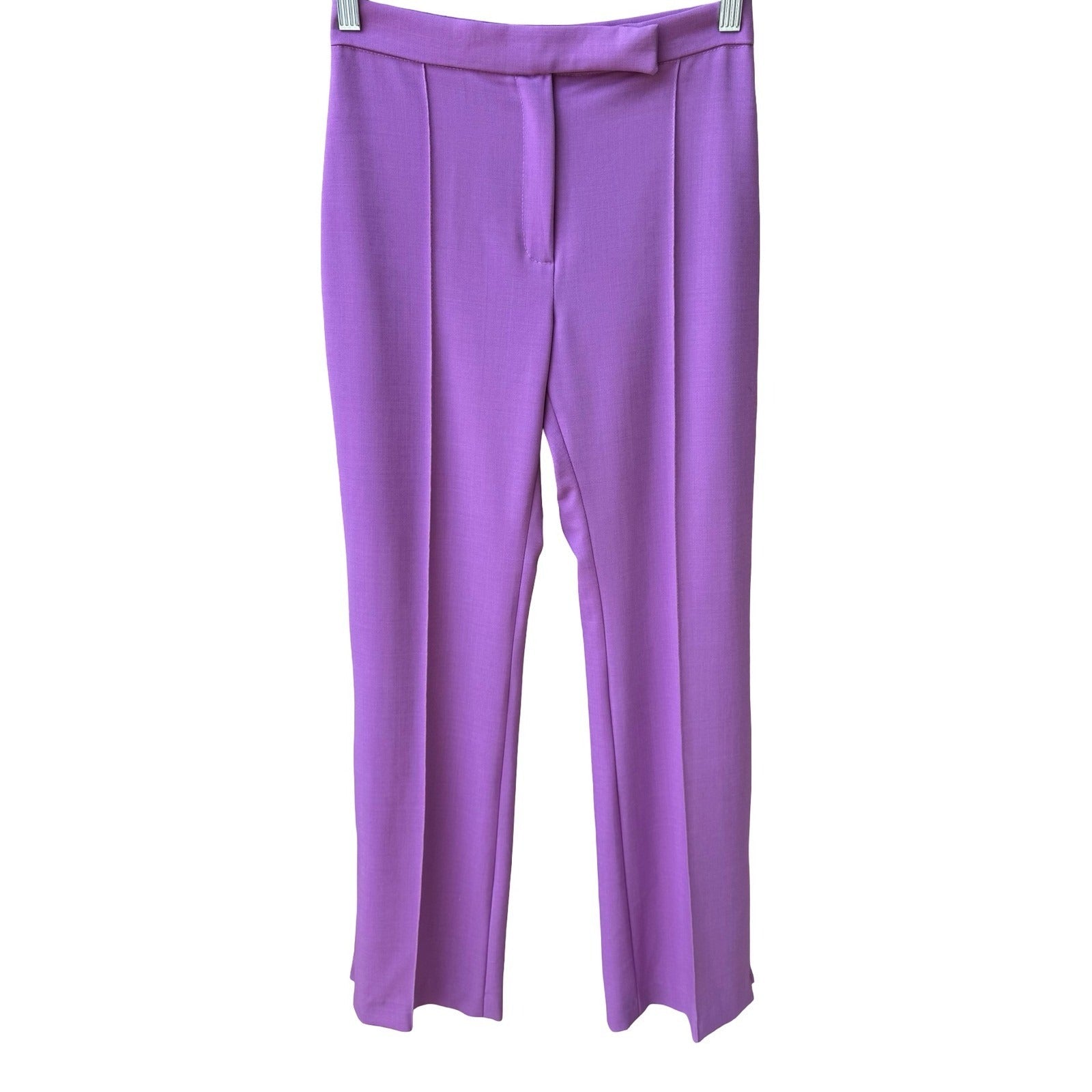 Sharagano Paris Vintage Y2K Tailored Purple Ankle Zip Pants Professional Career
