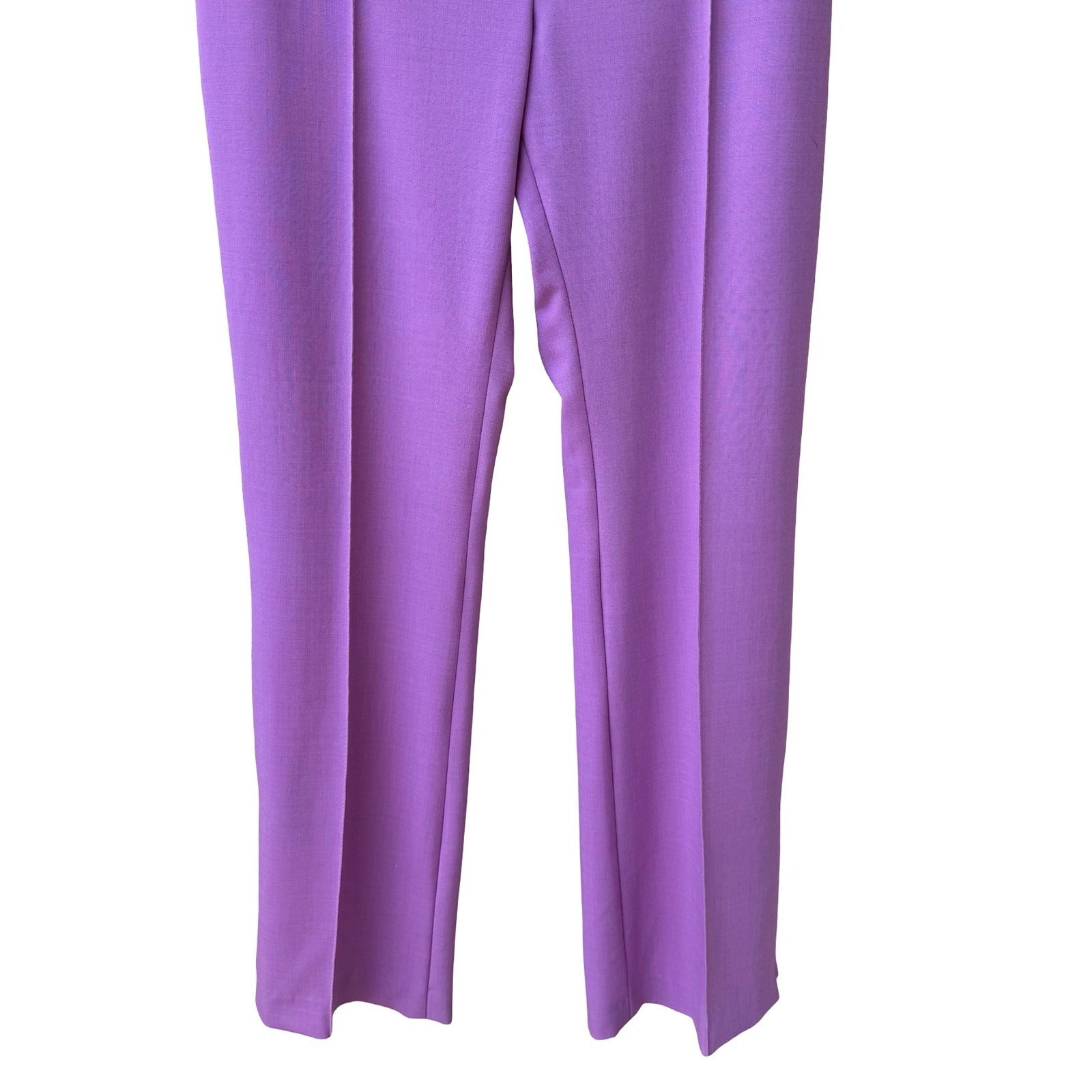 Sharagano Paris Vintage Y2K Tailored Purple Ankle Zip Pants Professional Career