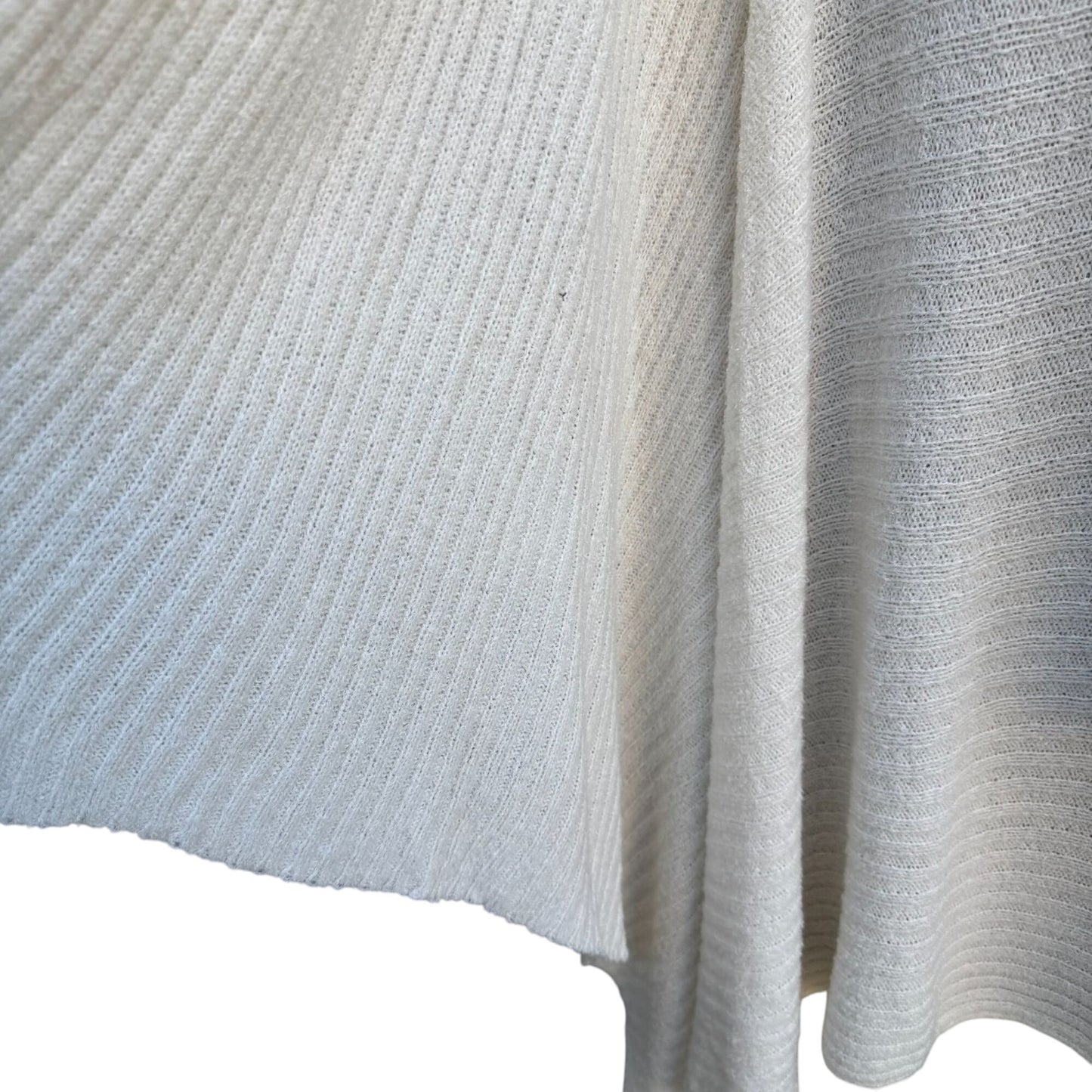 Skinnygirl Womens Draped Front Ribbed Open Front Knit Cardigan Sweater Ivory XS