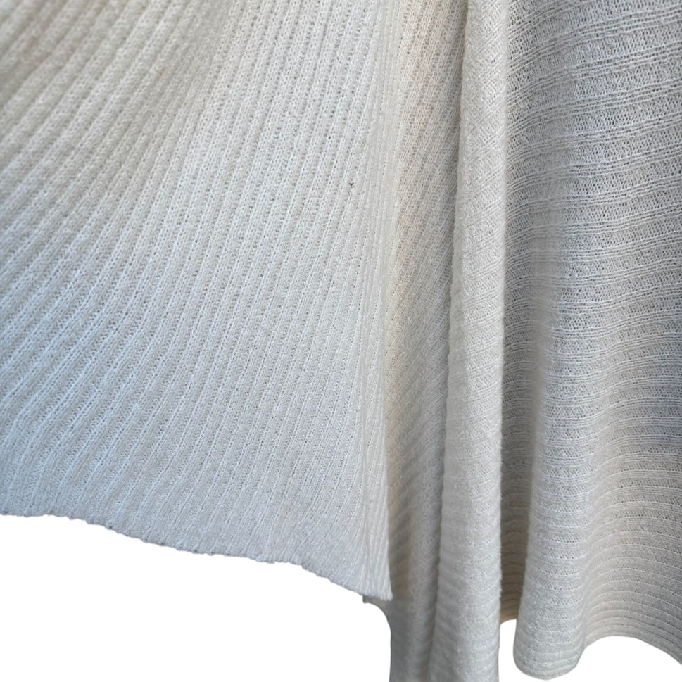 Skinnygirl Womens Draped Front Ribbed Open Front Knit Cardigan Sweater Ivory XS