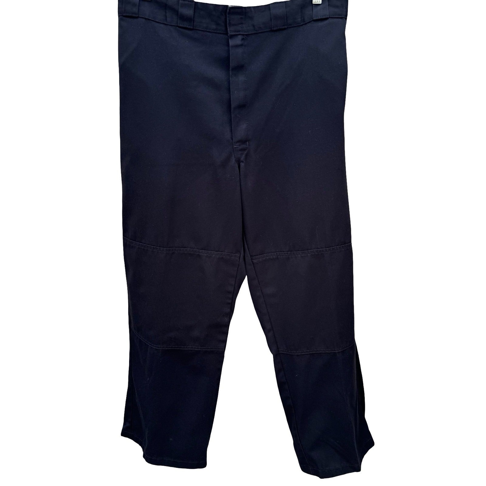 Dickies Mens Loose Fit Double Knee Work Pants Black Straight Leg Utility Trouser