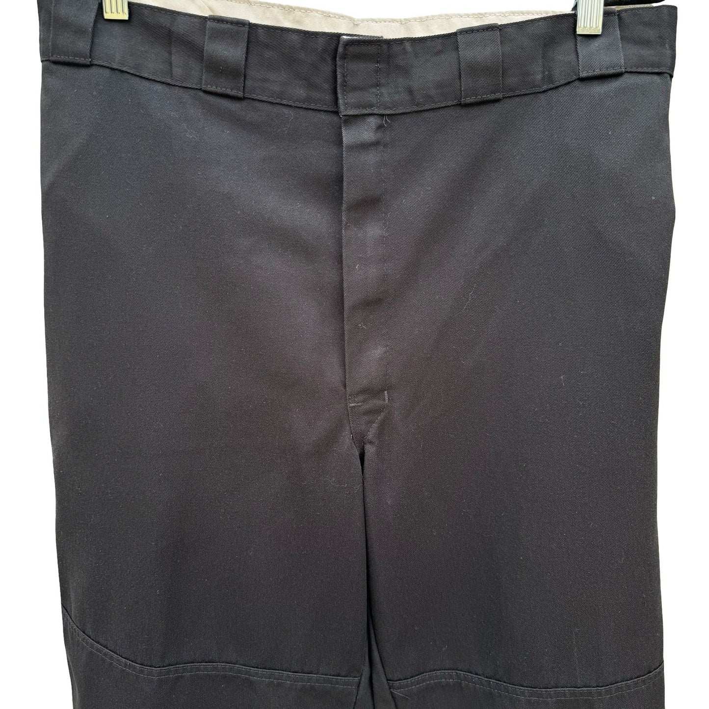 Dickies Mens Loose Fit Double Knee Work Pants Black Straight Leg Utility Trouser