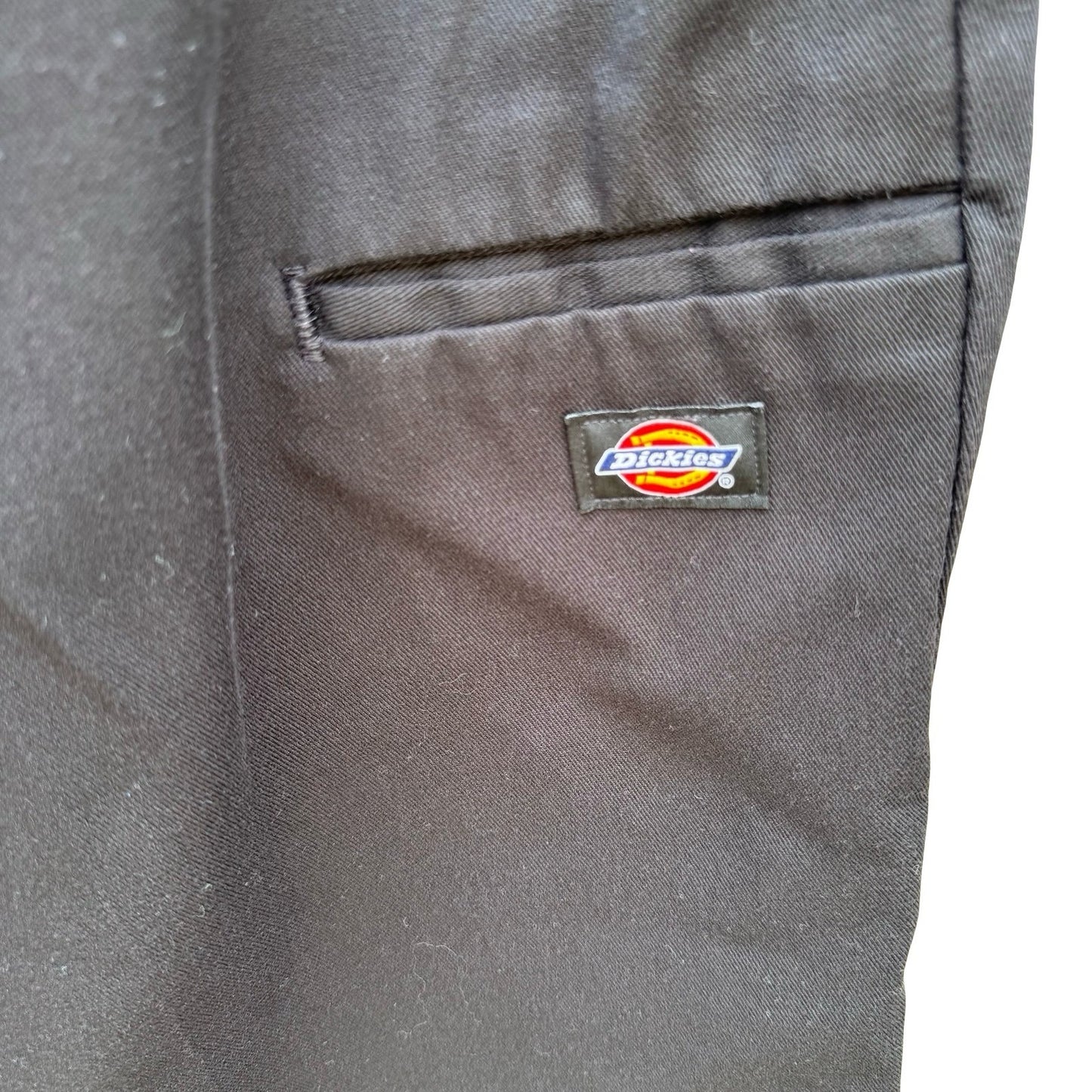 Dickies Mens Loose Fit Double Knee Work Pants Black Straight Leg Utility Trouser