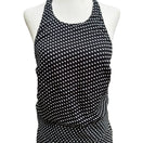 Switch Lucy Paris Rockabilly Pinup Polka Dot Halter Open Back Shorts Romper Summer S 3 image