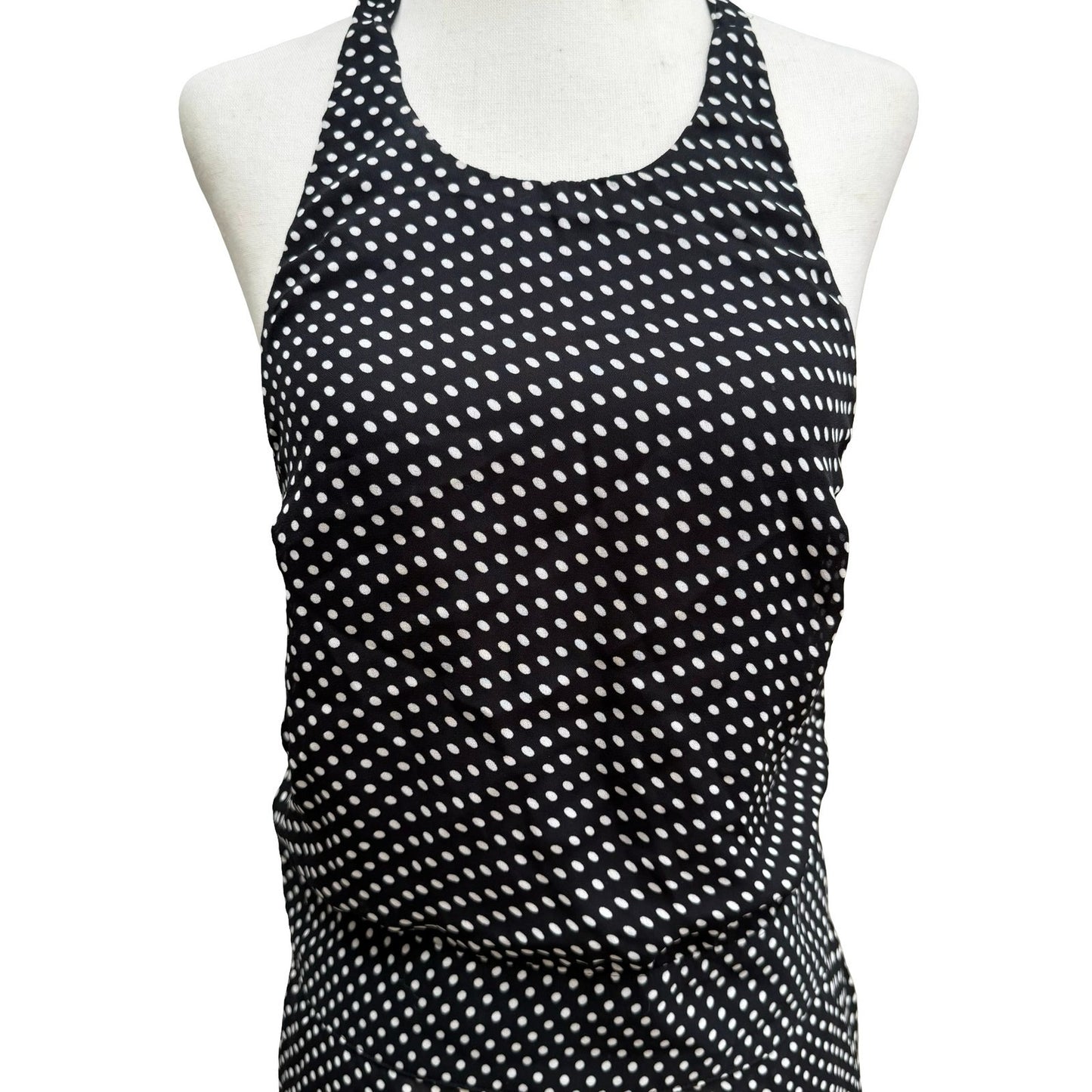 Lucy Paris Rockabilly Pinup Polka Dot Halter Open Back Shorts Romper Summer S