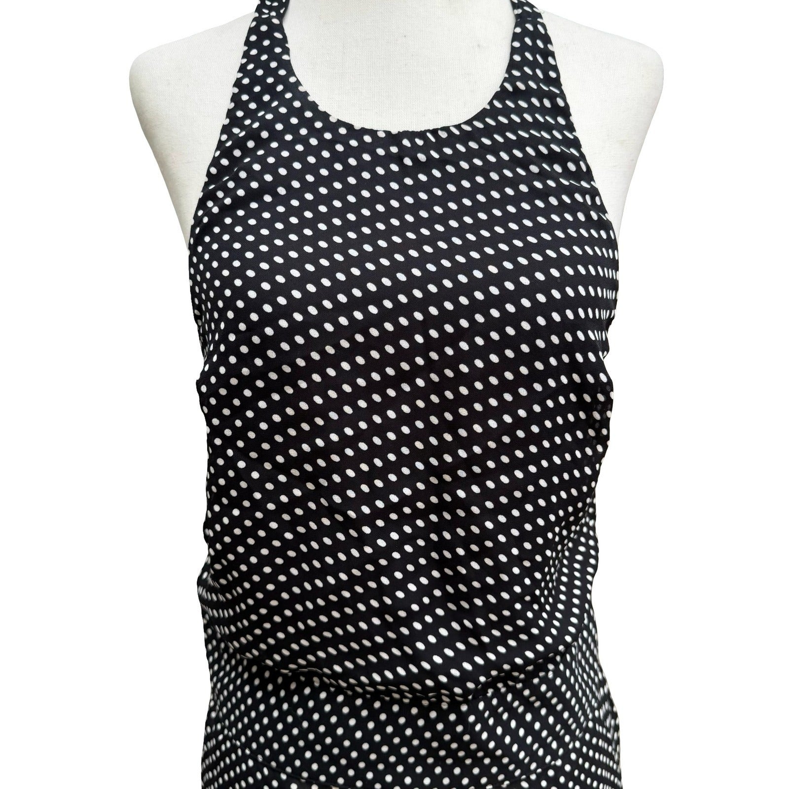 Lucy Paris Rockabilly Pinup Polka Dot Halter Open Back Shorts Romper Summer S