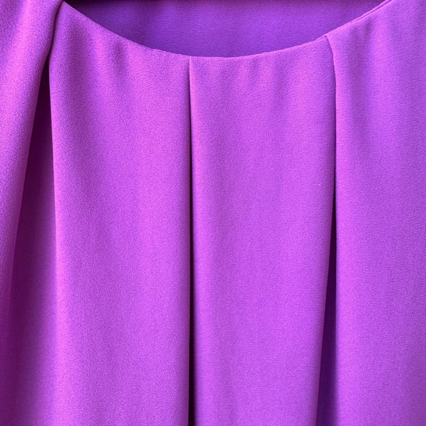 Minimalist Flowy Professional Jewel Purple Pleated Sleeveless Crepe Shell Blouse