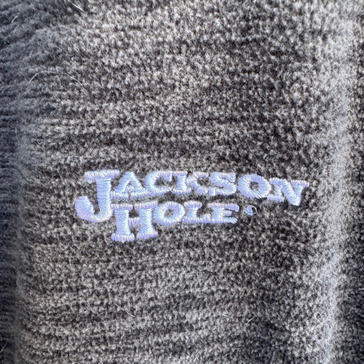 Jackson Hole Gorpcore Outdoor Techwear Zip Space Dye Fleece Jacket Mens Gray L