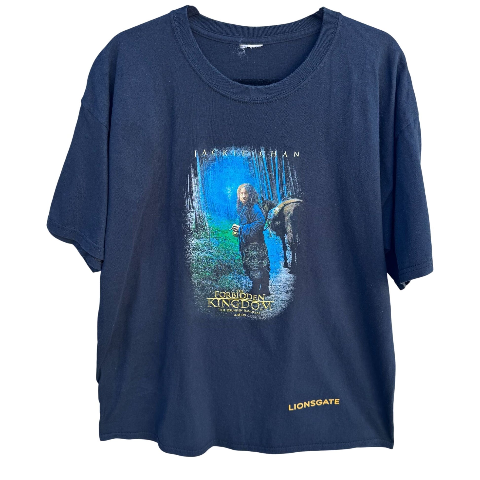 The Forbidden Kingdom Vintage Jackie Chan T-Shirt Black Graphic Tee Lionsgate