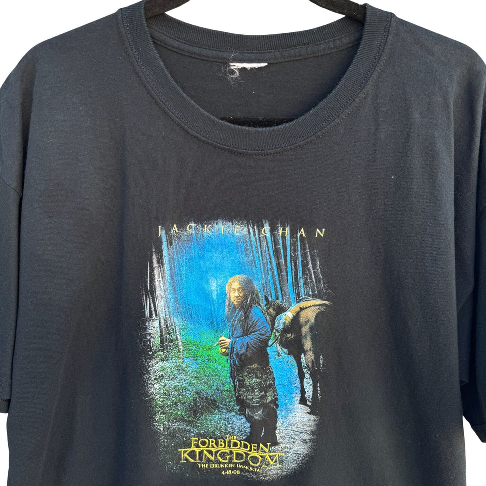 The Forbidden Kingdom Vintage Jackie Chan T-Shirt Black Graphic Tee Lionsgate
