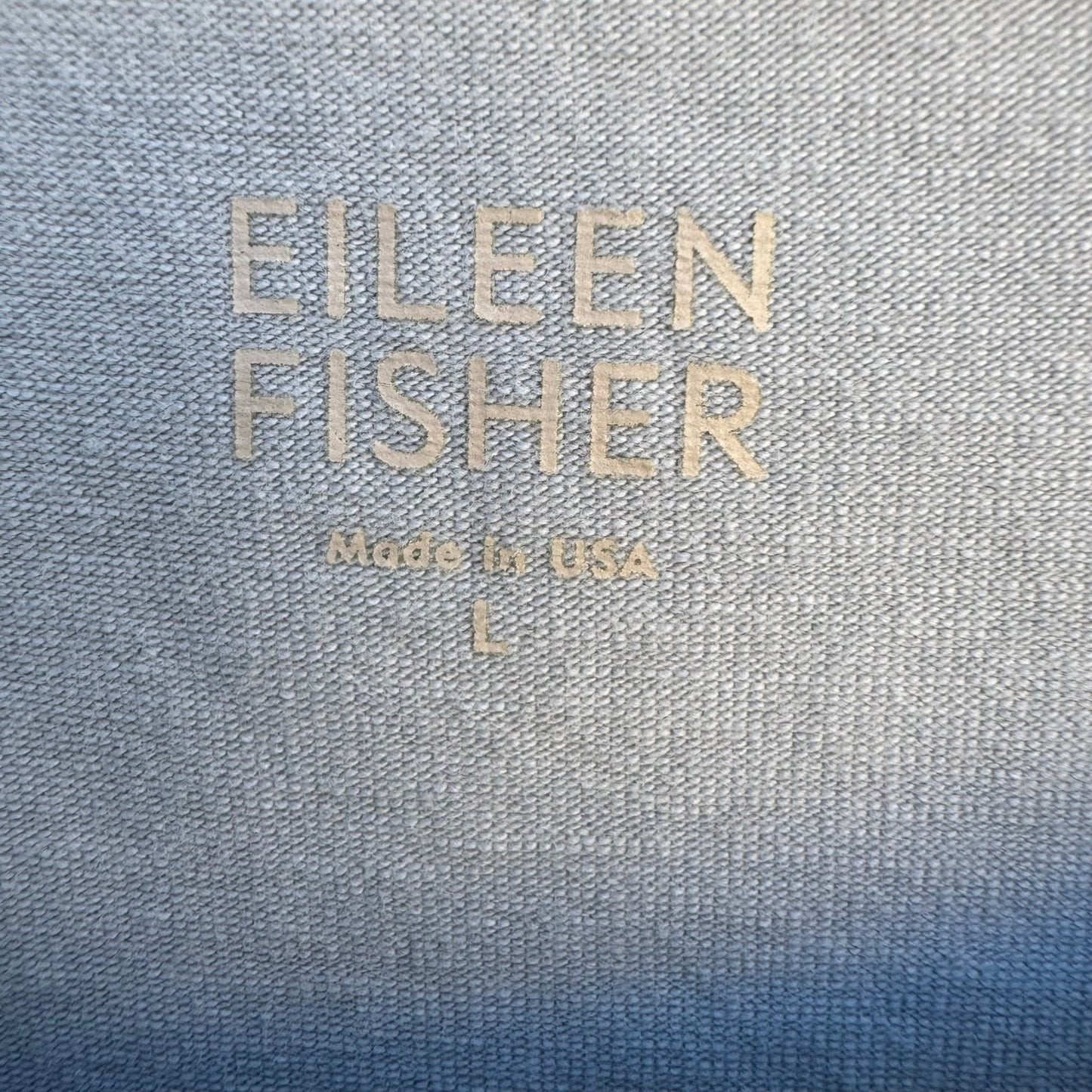 Eileen Fisher Womens Organic Cotton Scoop Neck Tank Top Blue Grey U0461M Size L