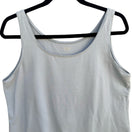 Switch Eileen Fisher Womens Organic Cotton Scoop Neck Tank Top Blue Grey U0461M Size L 3 image