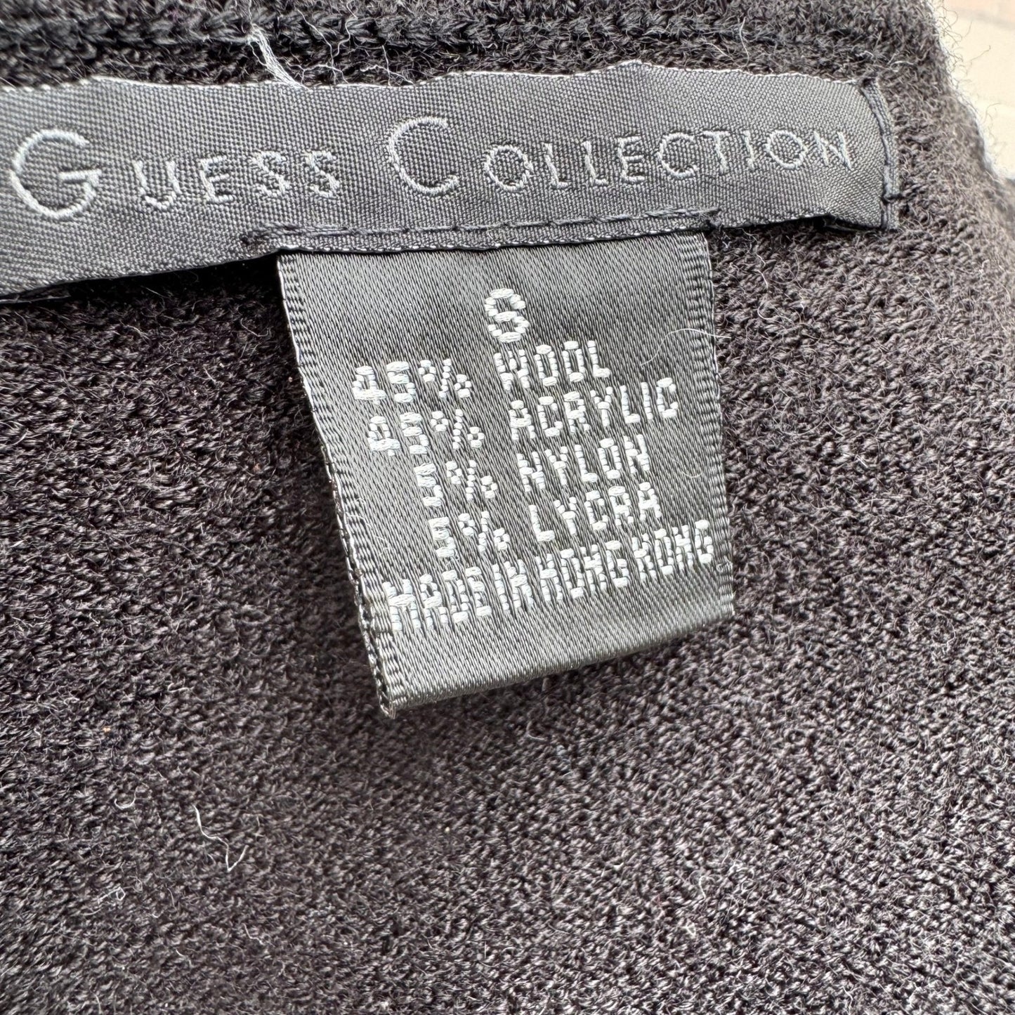 Guess Collection Vintage Wool Blend Halter Turtleneck Sweater Tank Top Womens S
