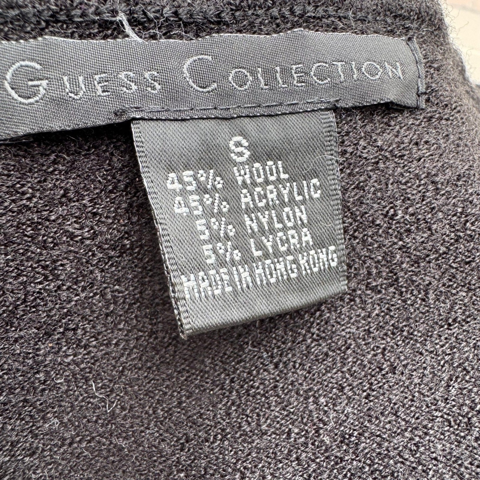 Guess Collection Vintage Wool Blend Halter Turtleneck Sweater Tank Top Womens S