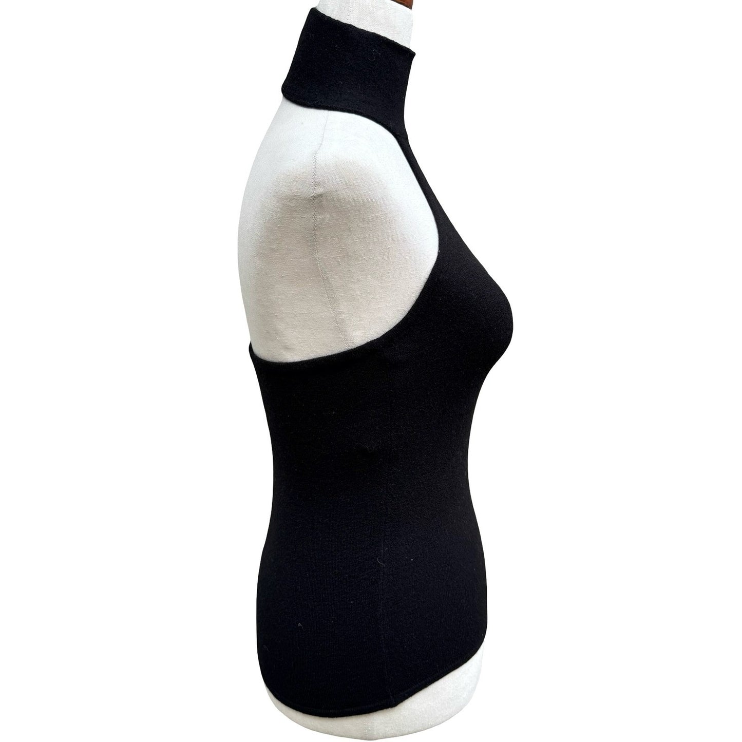 Guess Collection Vintage Wool Blend Halter Turtleneck Sweater Tank Top Womens S