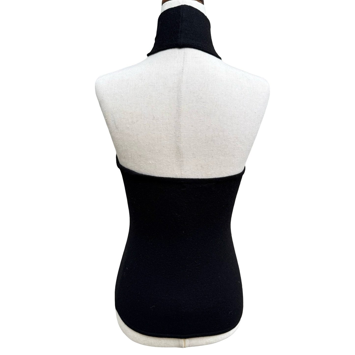 Guess Collection Vintage Wool Blend Halter Turtleneck Sweater Tank Top Womens S
