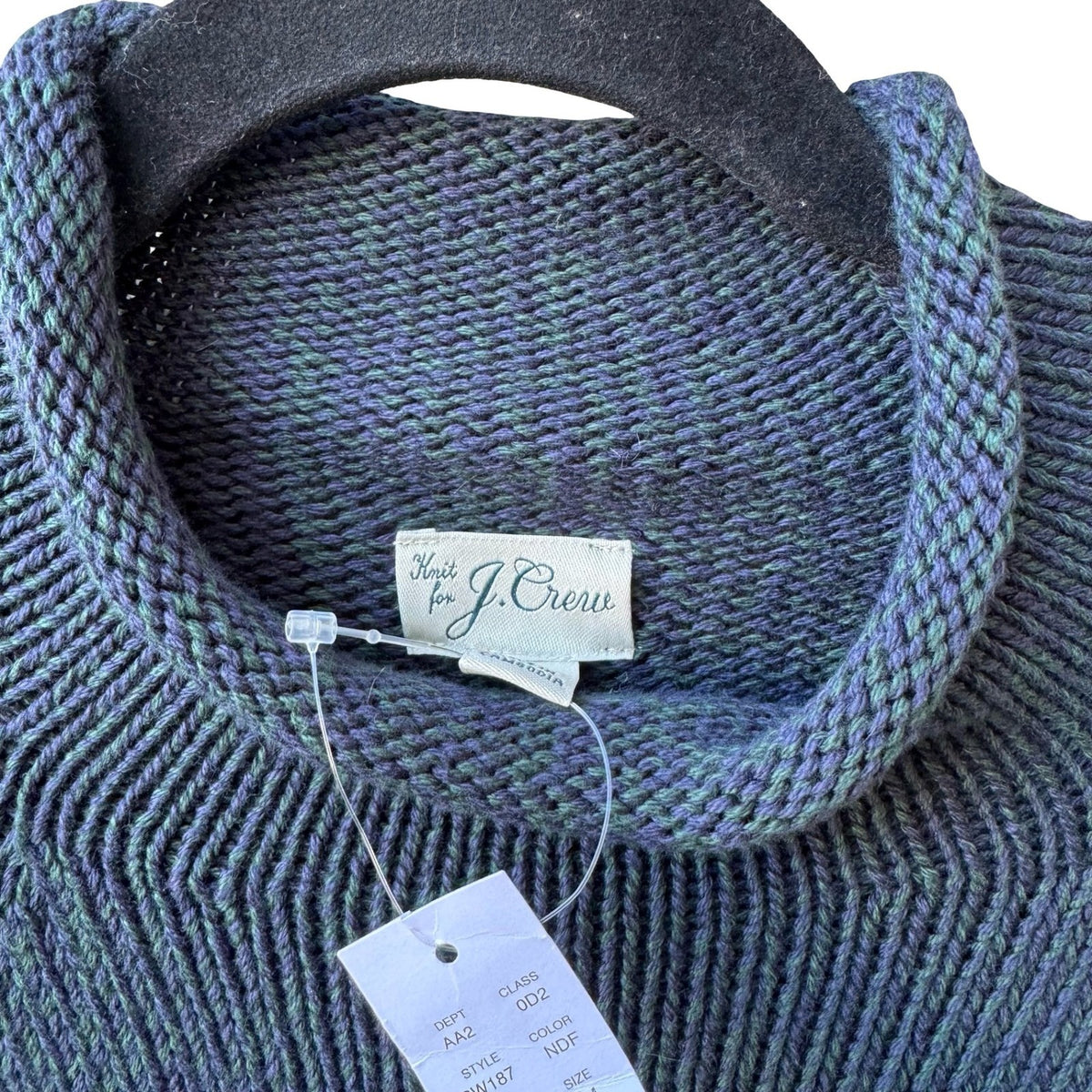 J.Crew Preppy Coastal Nautical Marled Cotton Rollneck Raglan Sweater Mens M NWT