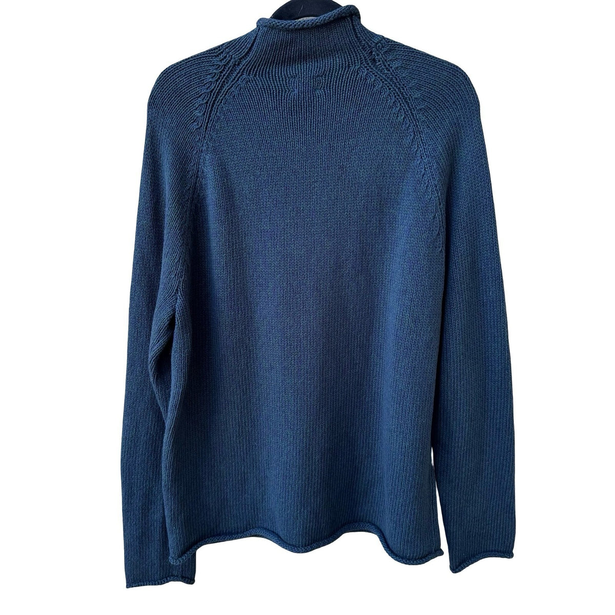 J.Crew Preppy Coastal Nautical Marled Cotton Rollneck Raglan Sweater Mens M NWT