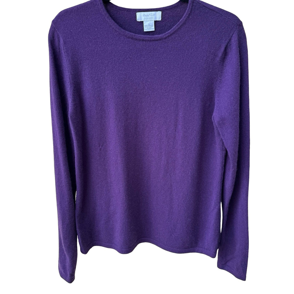 Marshall Fields Vintage Cashmere Quiet Luxury Preppy Minimalist Sweater Purple L