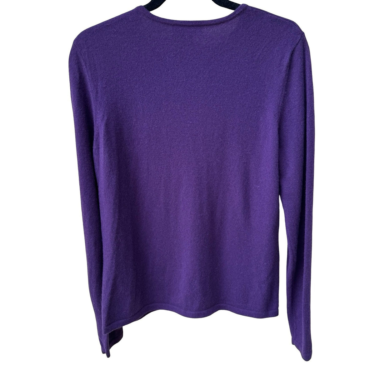 Marshall Fields Vintage Cashmere Quiet Luxury Preppy Minimalist Sweater Purple L
