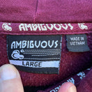Switch BBC Billionaire Boys Club Ambiguous OG Logo Maroon Graphic Full-Zip Hoodie Mens L 2 image