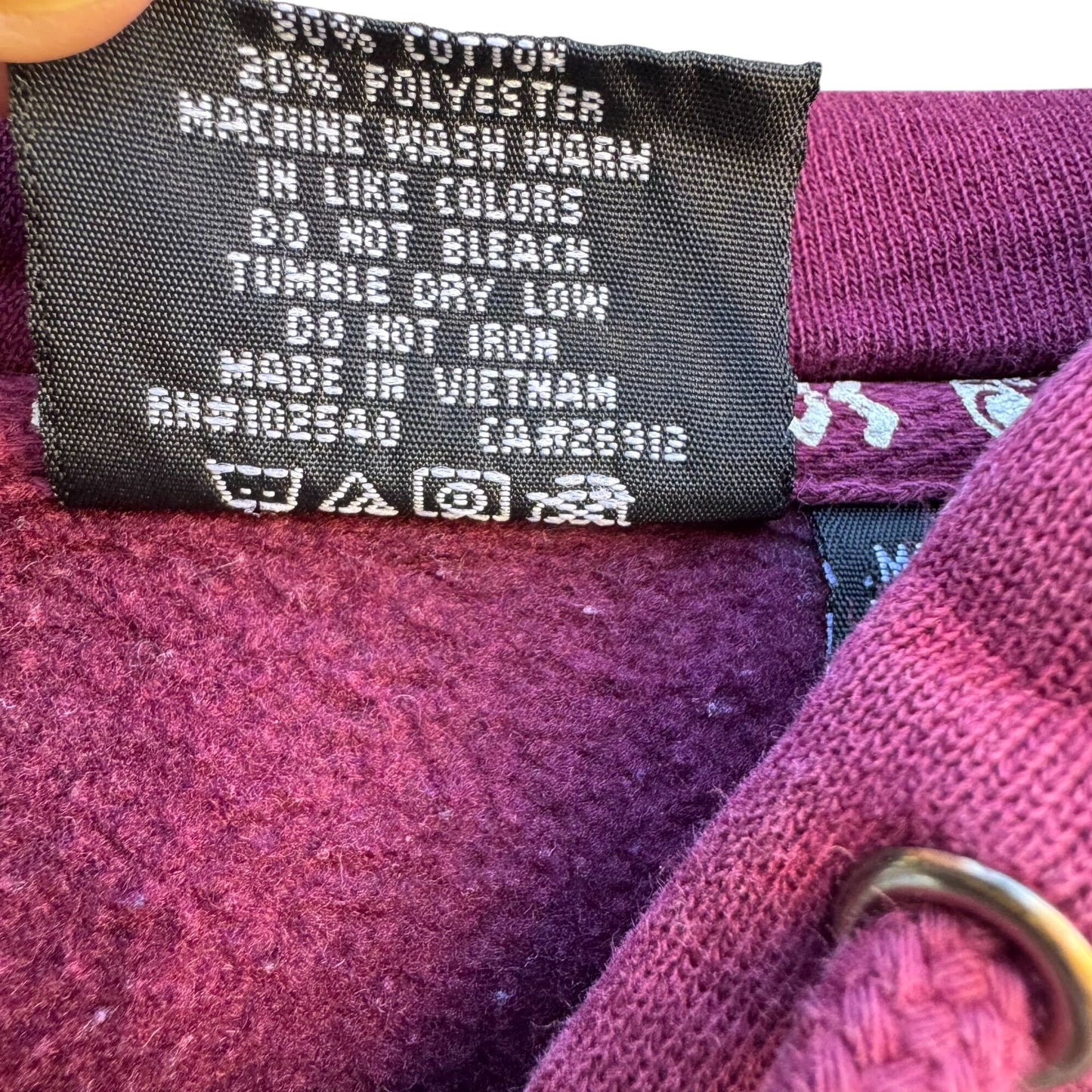 BBC Billionaire Boys Club Ambiguous OG Logo Maroon Graphic Full-Zip Hoodie Mens L