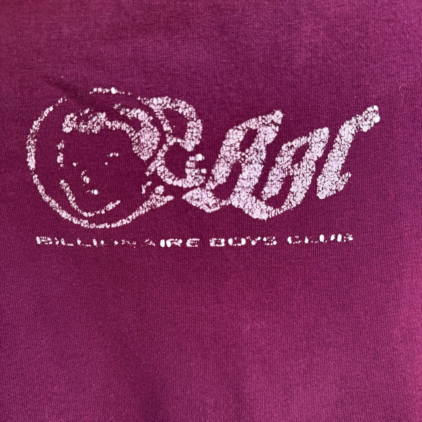 BBC Billionaire Boys Club Ambiguous OG Logo Maroon Graphic Full-Zip Hoodie Mens L