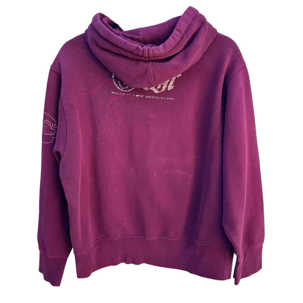 BBC Billionaire Boys Club Ambiguous OG Logo Maroon Graphic Full-Zip Hoodie Mens L