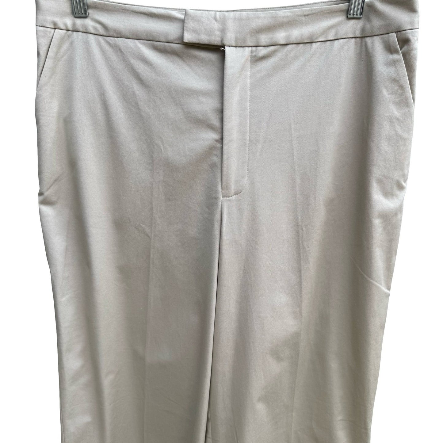 Bloomingdales Coastal Minimalist Quiet Luxury Tailored Pants Tan Womens 14 NEW
