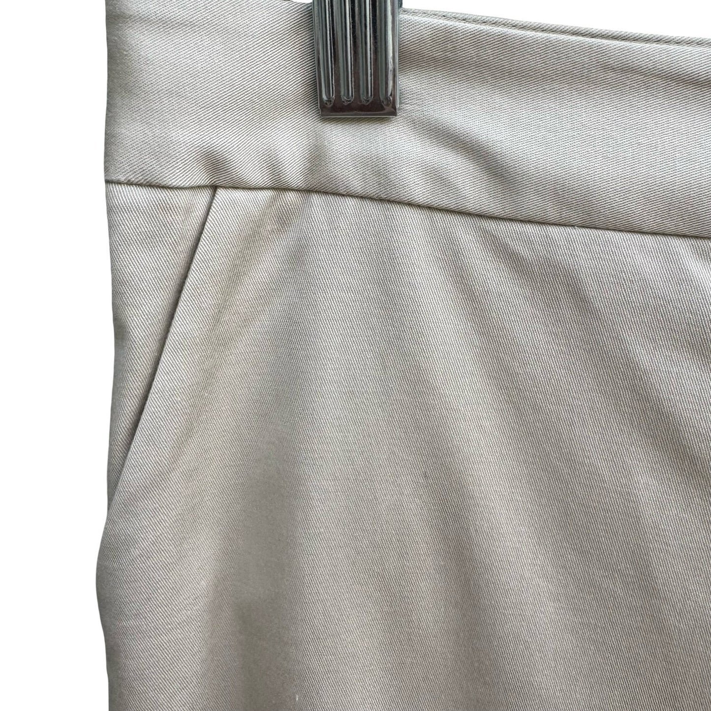 Bloomingdales Coastal Minimalist Quiet Luxury Tailored Pants Tan Womens 14 NEW