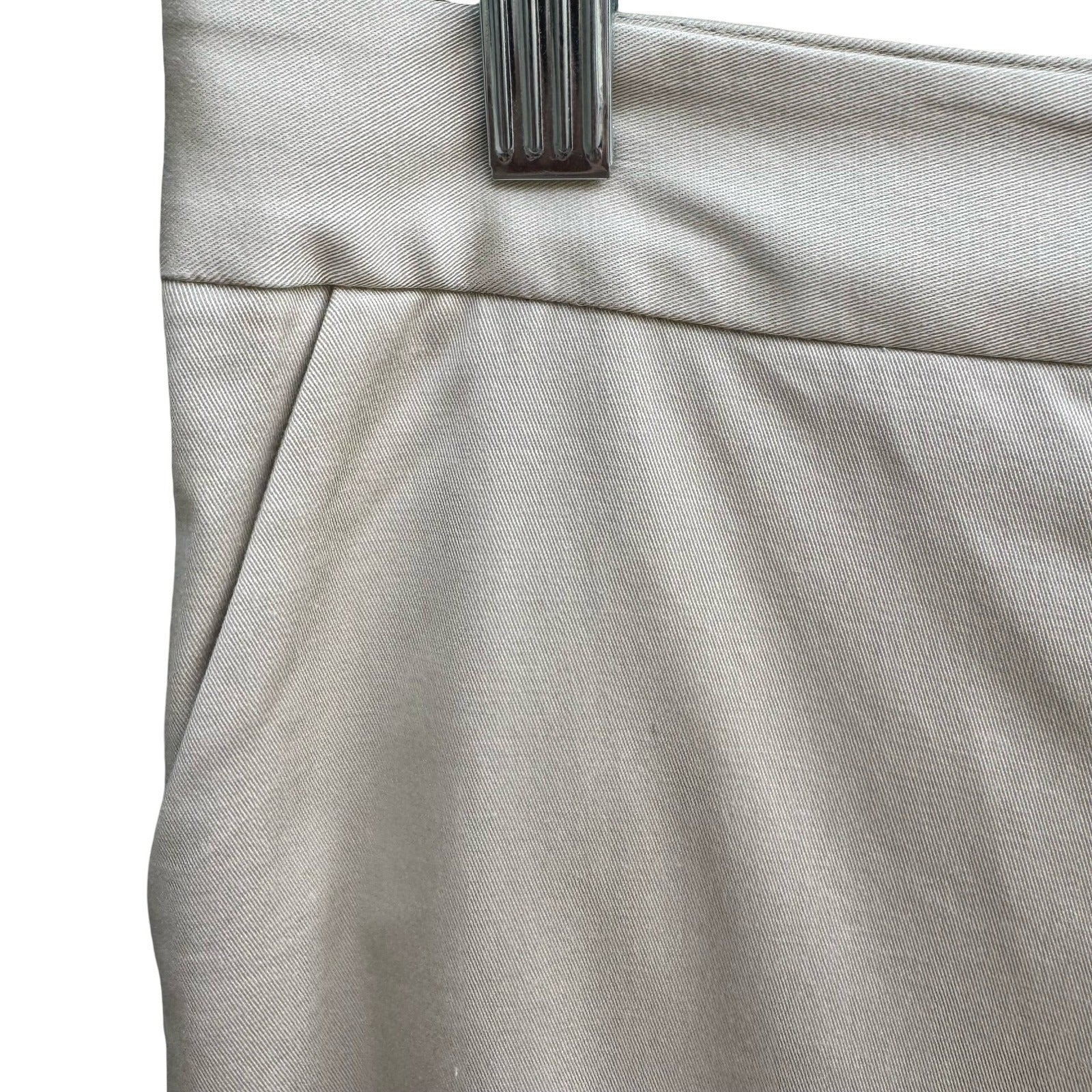 Bloomingdales Coastal Minimalist Quiet Luxury Tailored Pants Tan Womens 14 NEW