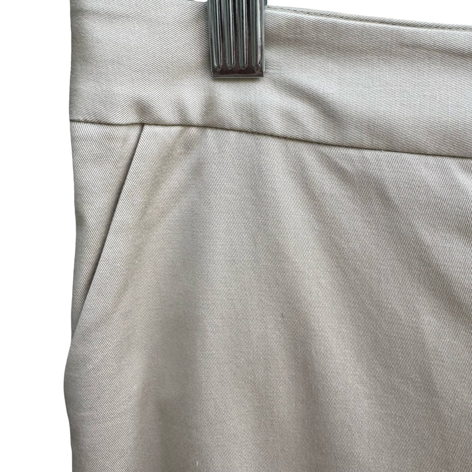 Bloomingdales Coastal Minimalist Quiet Luxury Tailored Pants Tan Womens 14 NEW