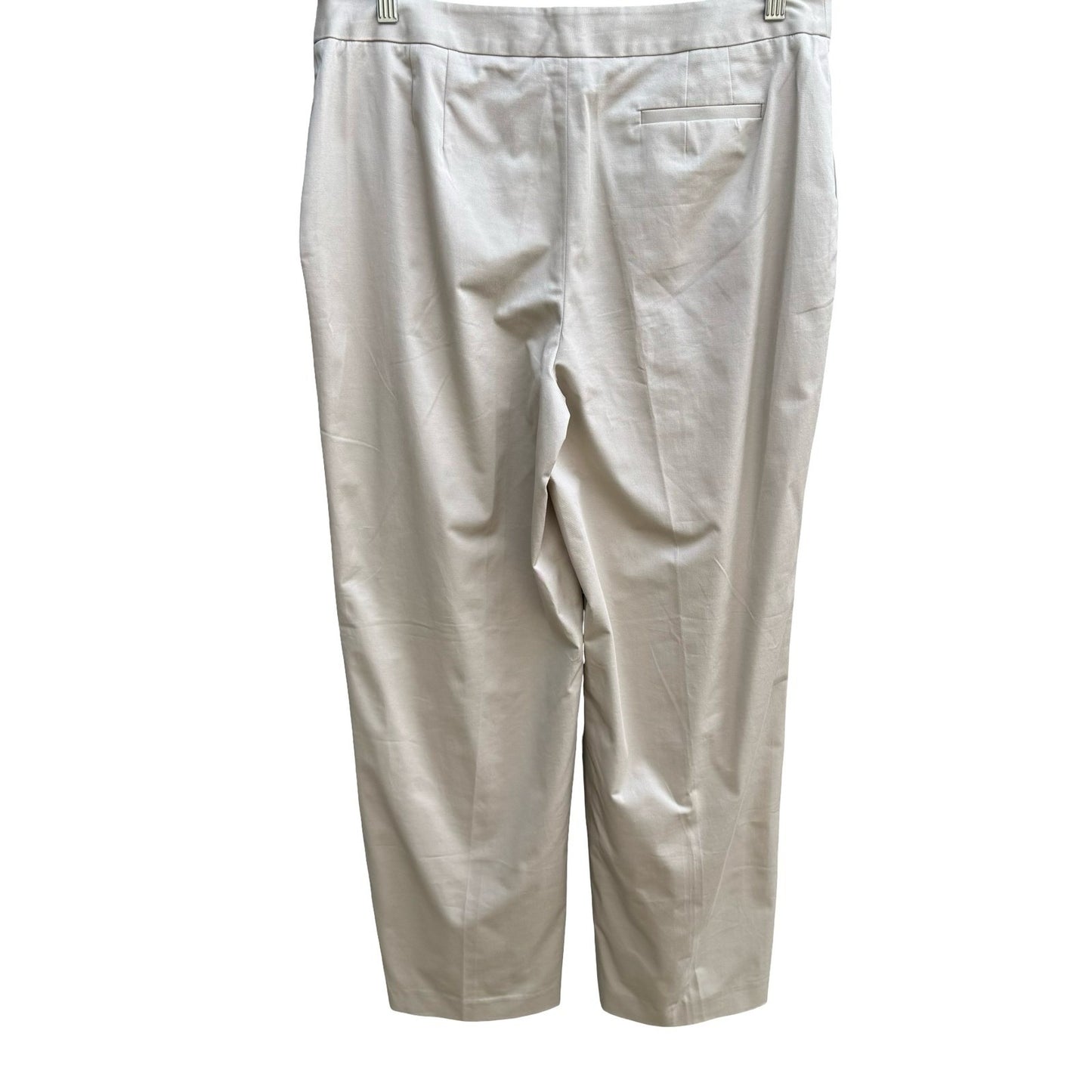Bloomingdales Coastal Minimalist Quiet Luxury Tailored Pants Tan Womens 14 NEW