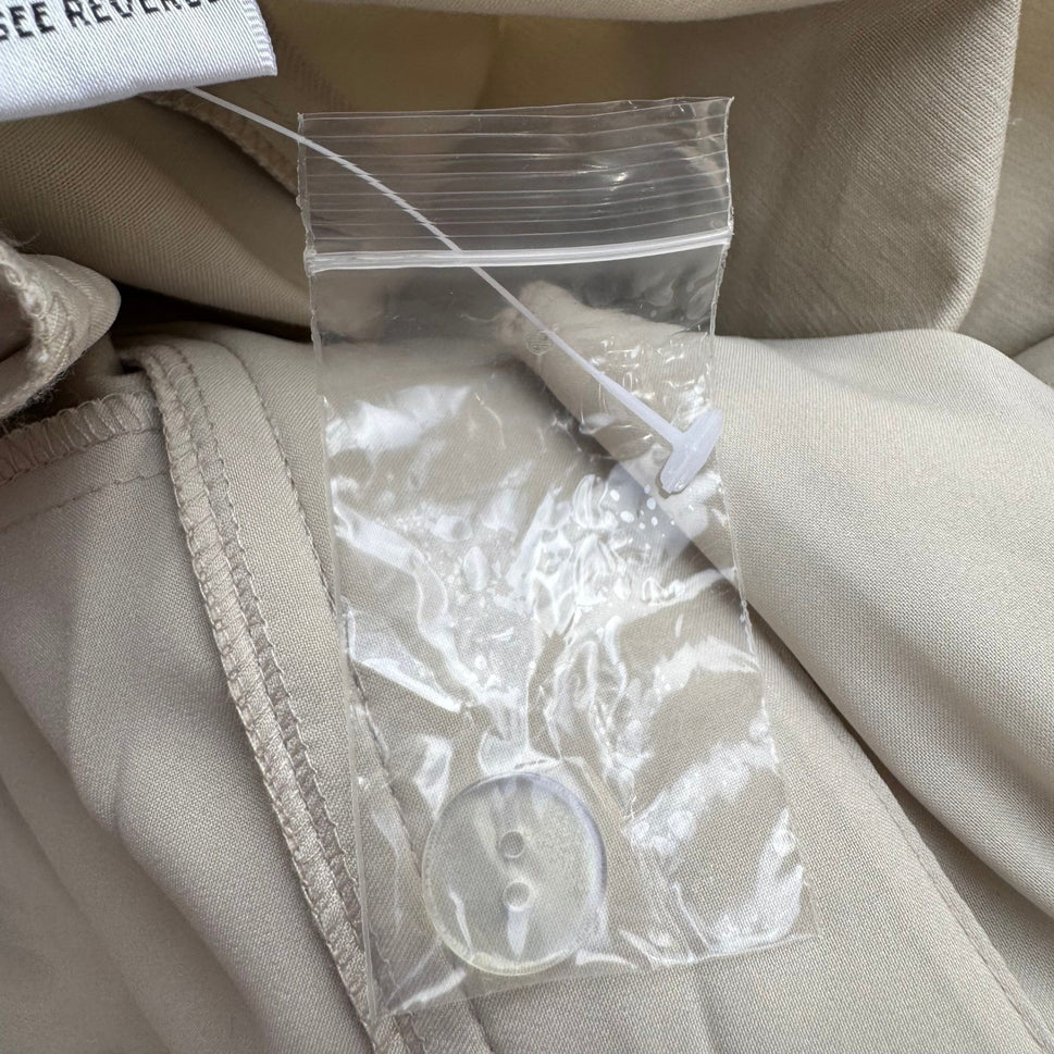 Bloomingdales Coastal Minimalist Quiet Luxury Tailored Pants Tan Womens 14 NEW