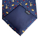 Switch Kist Design Holland Mens Blue Silk Tie Windmill Tulip Wooden Clogs Motif Necktie 2 image