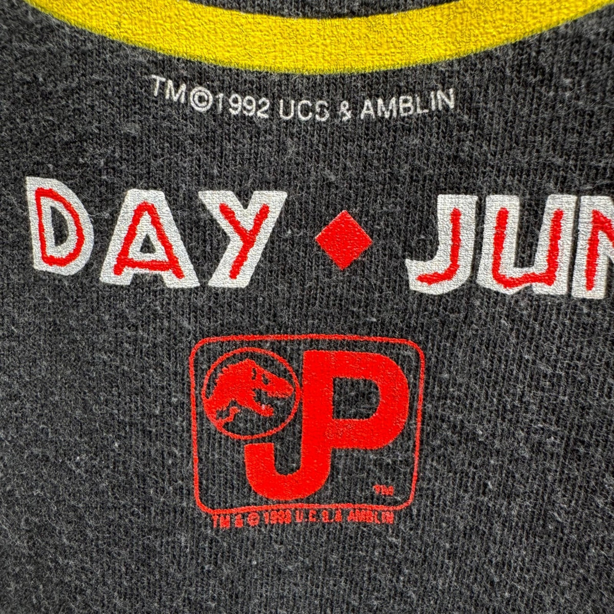 Vintage 1993 Jurassic Park Opening Day T-Shirt Hanes Heavyweight XL Movie Promo