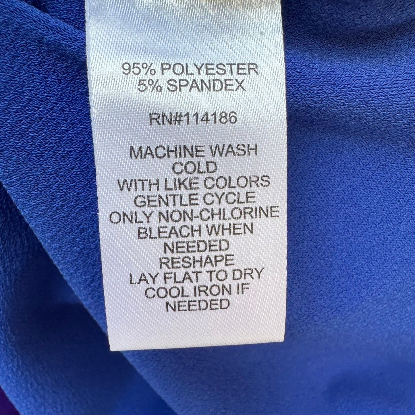 89th + Madison Glam Party Electric Blue Lattice Cutout Rhinestone Trim Top L NEW
