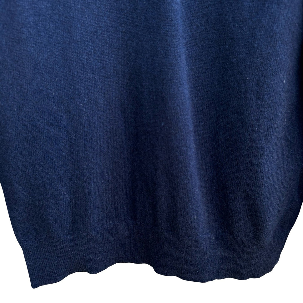 Charter Club Luxury 100% Cashmere Quiet Luxury Preppy Soft Girl Sweater Navy L