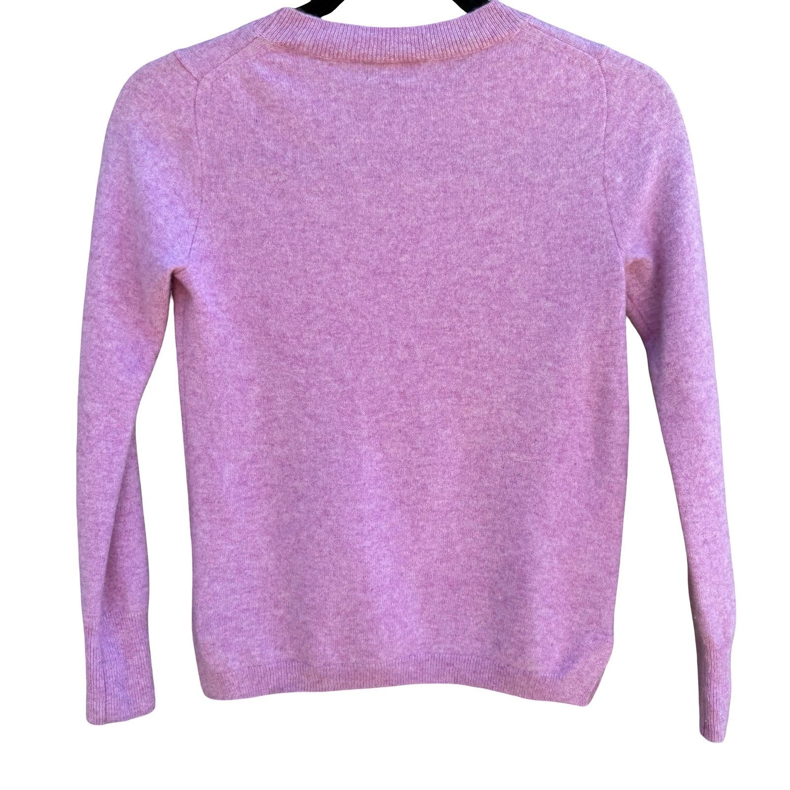 J.Crew Cashmere Preppy Crewneck Sweater Orchid Pink Womens XS Soft Knit Luxury
