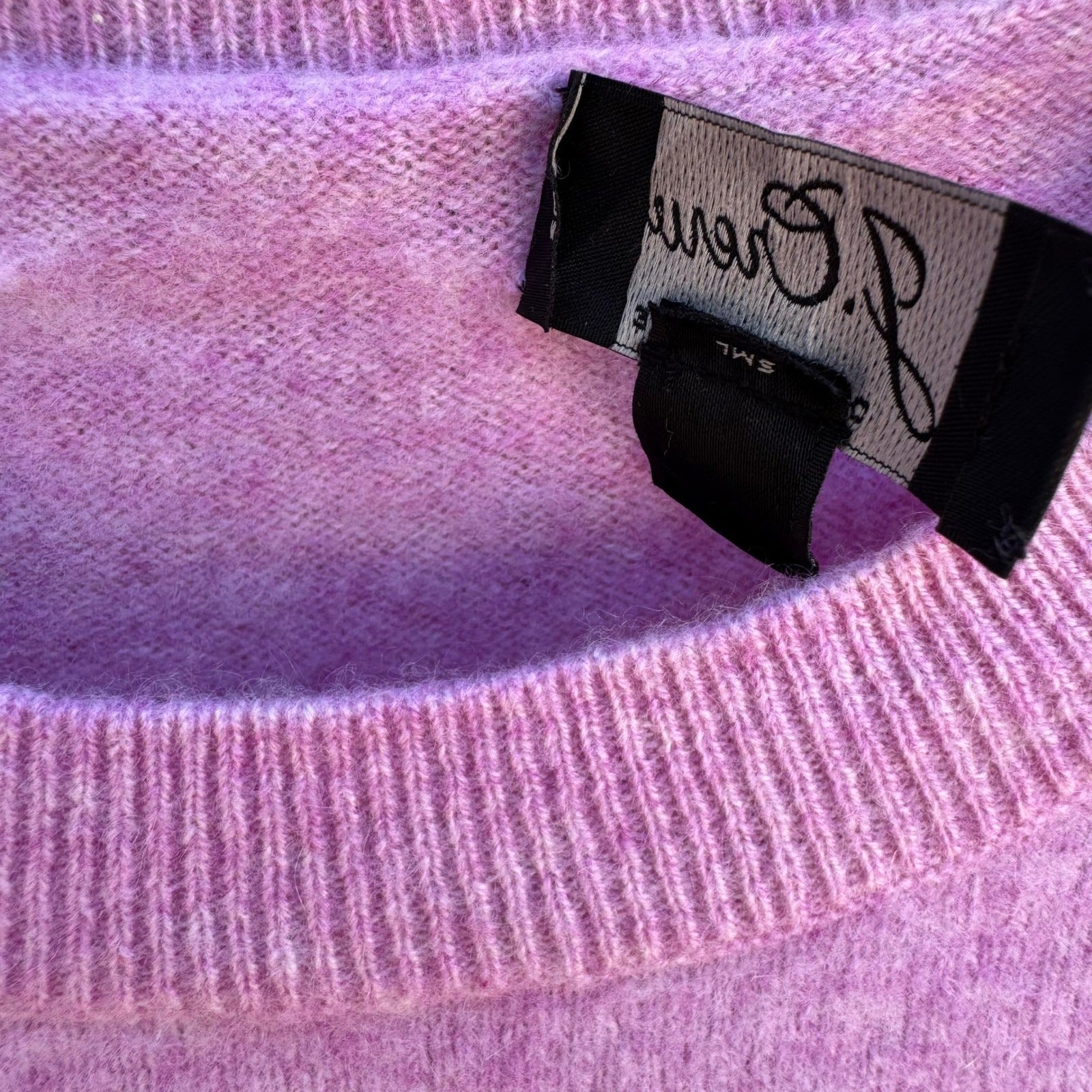 J.Crew Cashmere Preppy Crewneck Sweater Orchid Pink Womens XS Soft Knit Luxury