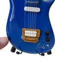 Switch Prince Cloud Style Miniature Replica Electric Guitar Blue Display Stand Rock 3 image
